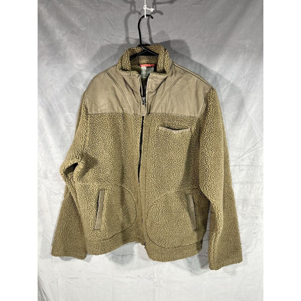 Mens timberland Sherpa brown khaki jacket size XL